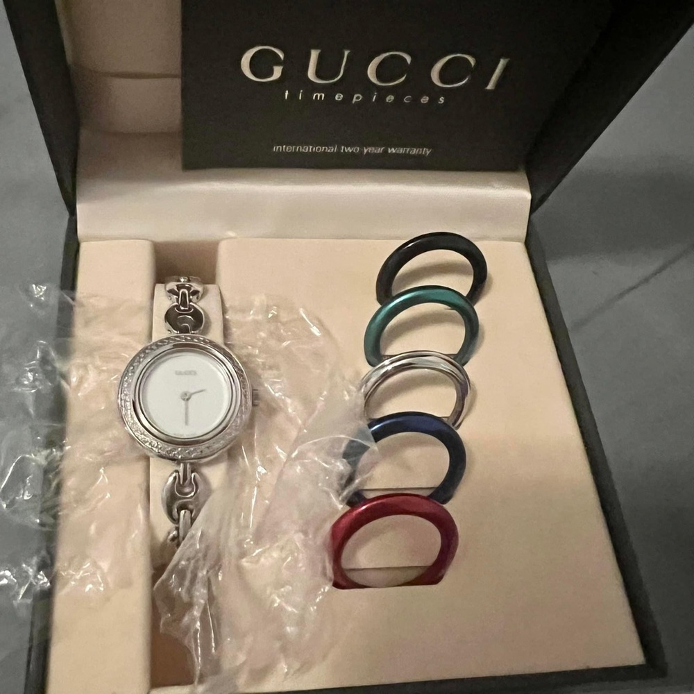 Vintage Gucci Bezel Mariners Bracelet Links Watch Stainless Steel